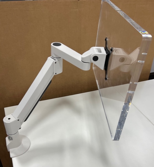 Steelcase CF Series White Monitor Arms