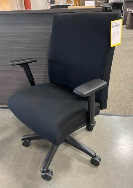 Allsteel Black Leather and Chrome Conference Chairs - Recycled Office  Furnishings