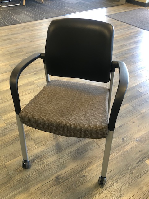 Guest/Lobby/Side Chair by Allsteel Office Furniture in designer Blue fabric 