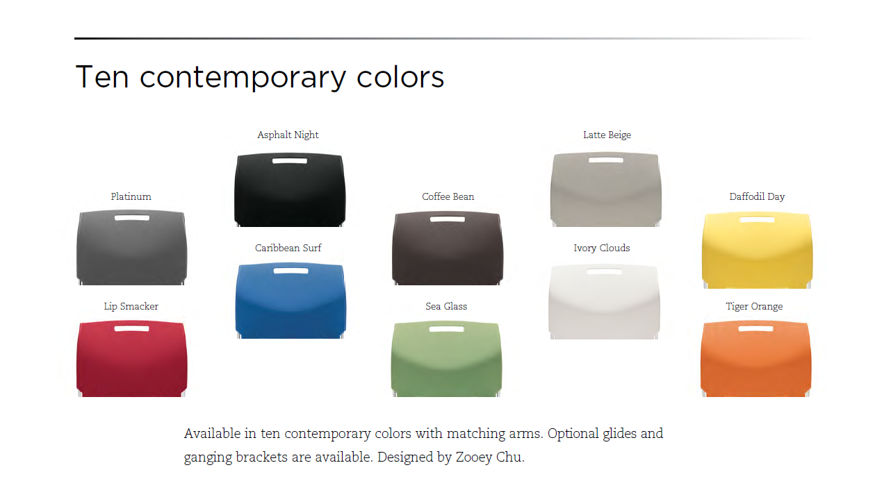 Global Popcorn Stackable Chair Colors